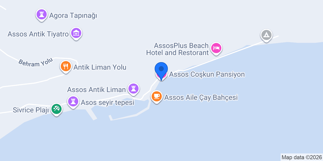 Assos Coşkun Pansiyon konumu
