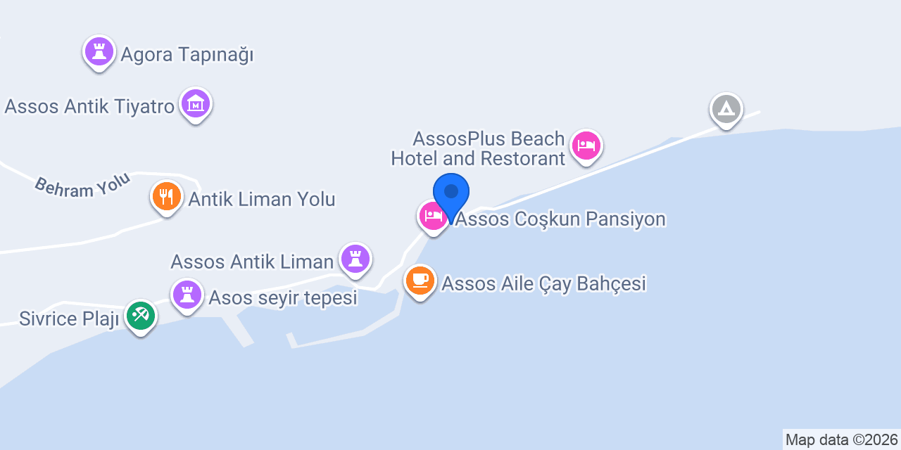 Assos çakır pansiyon konumu