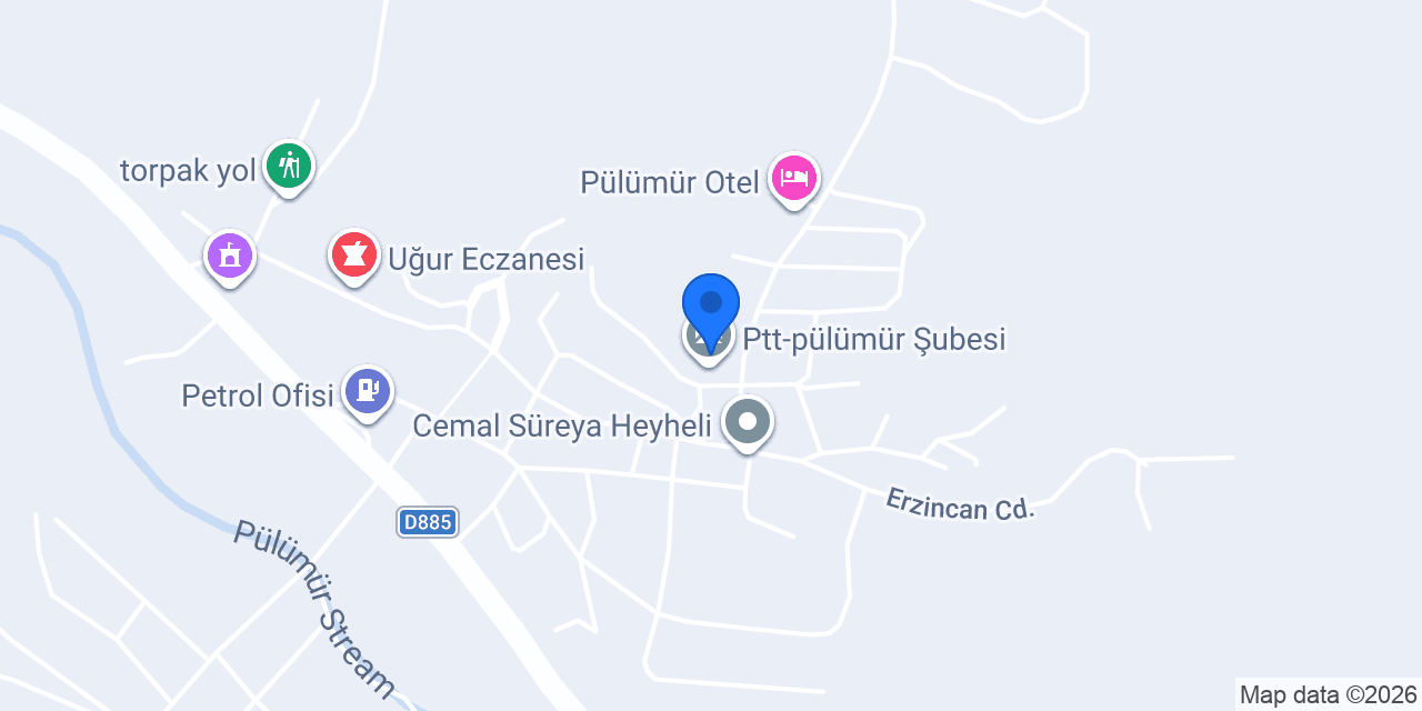 Ptt-pülümür Şubesi konumu