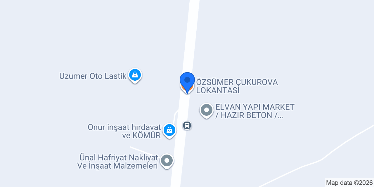 ÖZSÜMER ÇUKUROVA LOKANTASI konumu