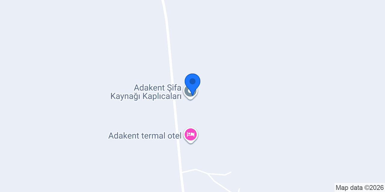 Adakent Şifa Kaynağı Kaplıcaları konumu