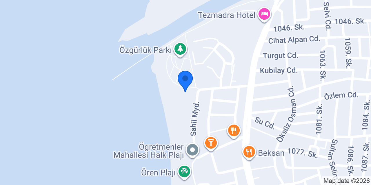 Deniz Cafe & Beach konumu