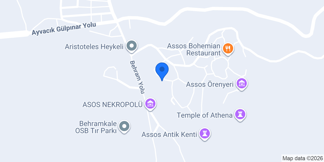 Assos Assinos Konukevleri konumu