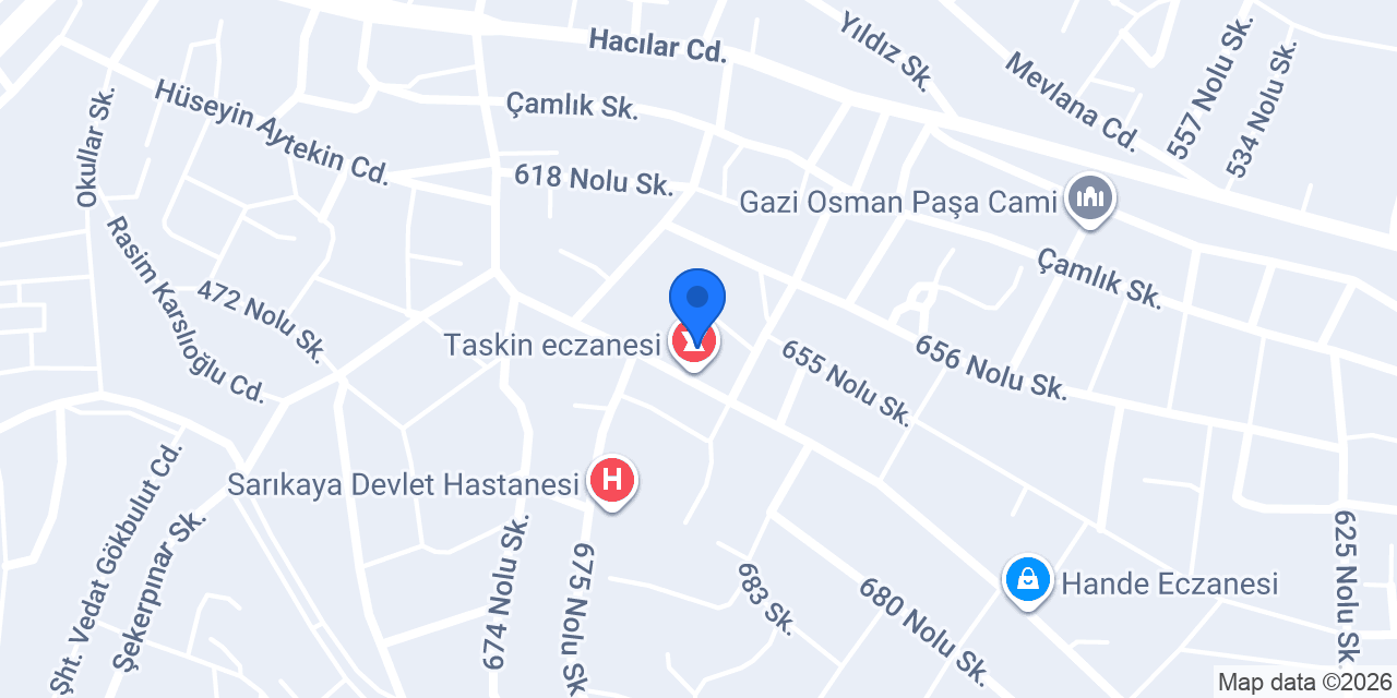 Sevinç Optik konumu