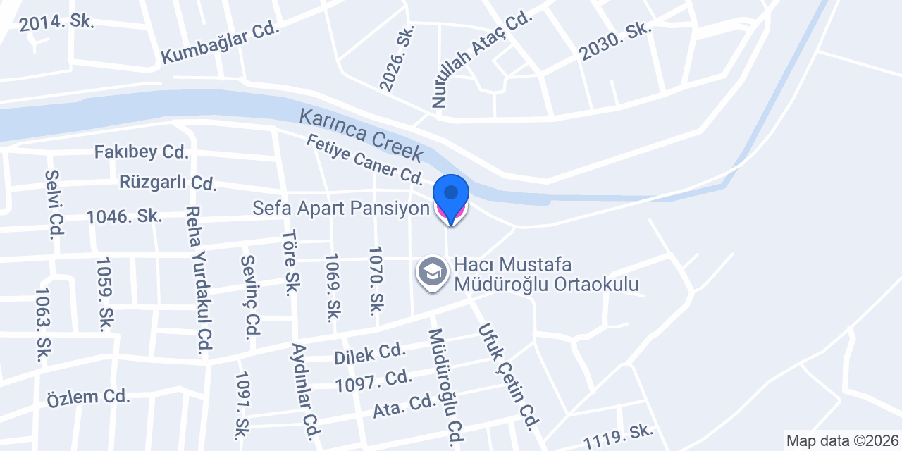 Sefa Apart Pansiyon konumu