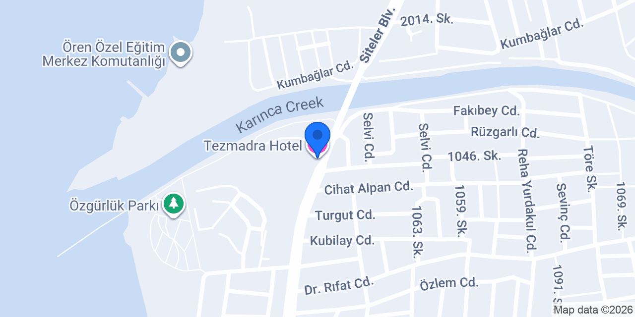Tezmadra Hotel konumu