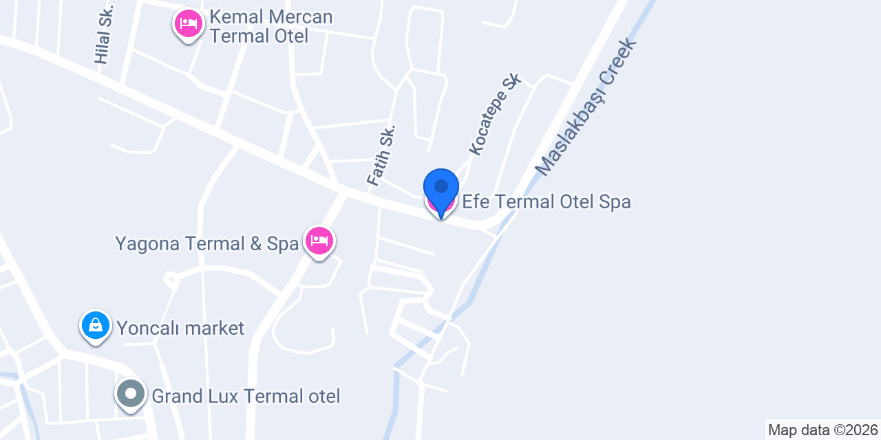 Efe Termal Otel Spa konumu