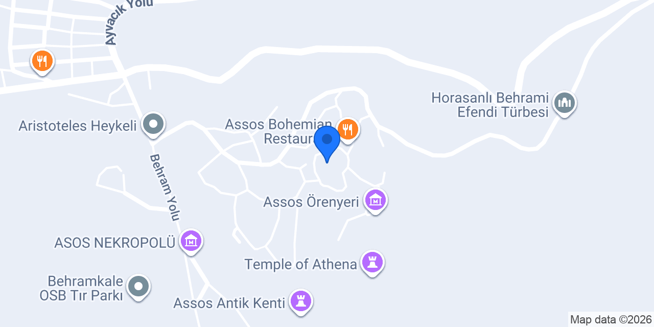 Assos Taşlı Köşk konumu