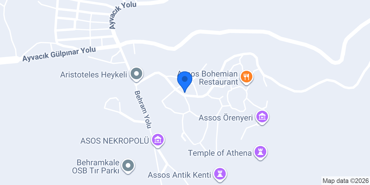 Assos Elit Pansiyon konumu