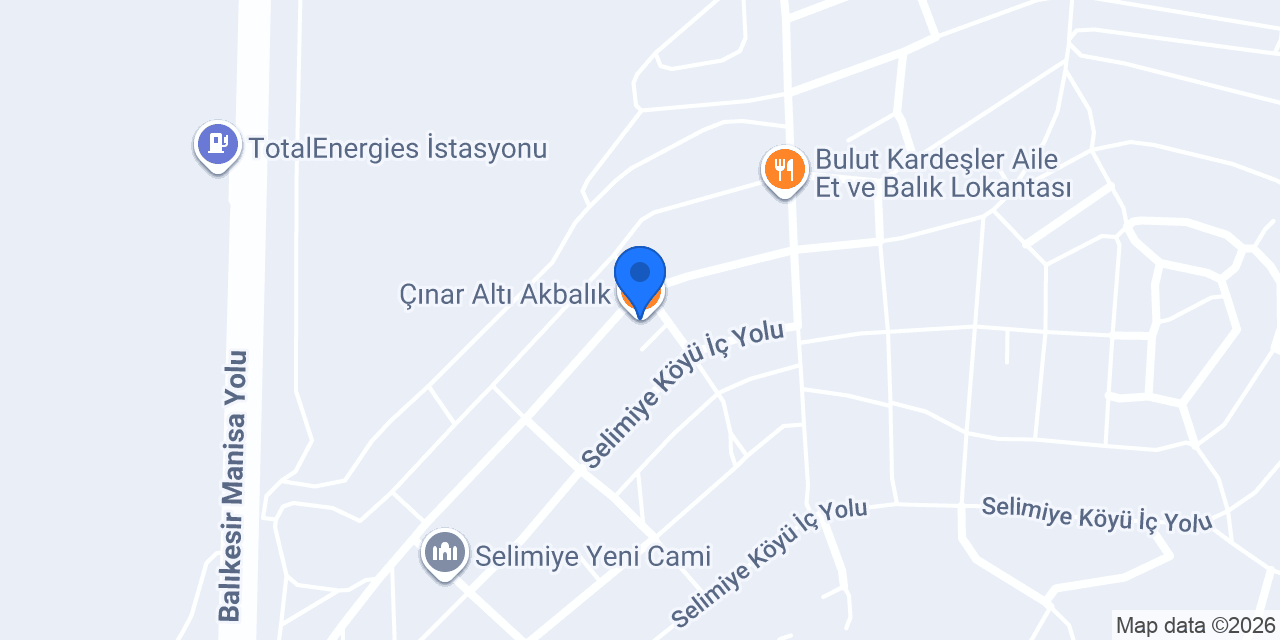 Çınar Altı Akbalık konumu