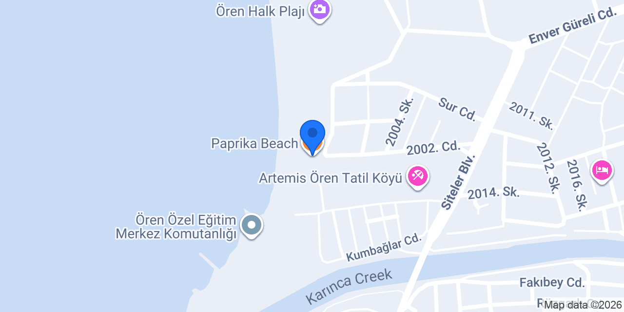 Paprika Beach konumu