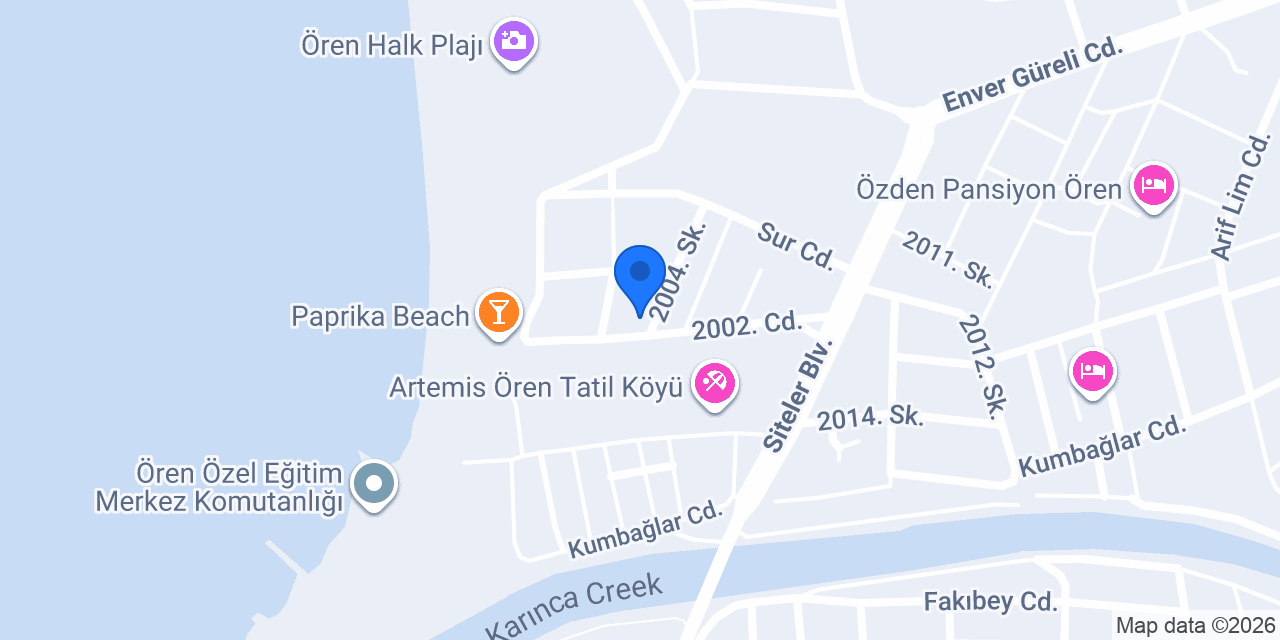 YİĞİT APART OTEL konumu
