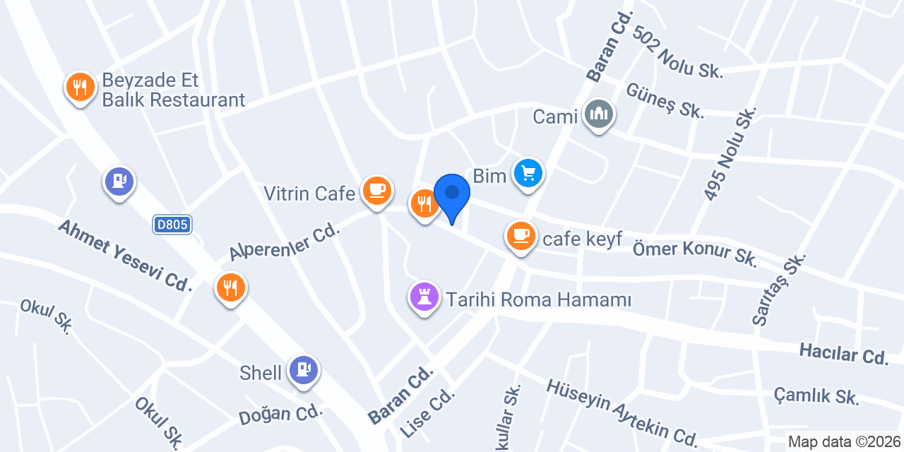 Lezzet diyarı restaurant konumu