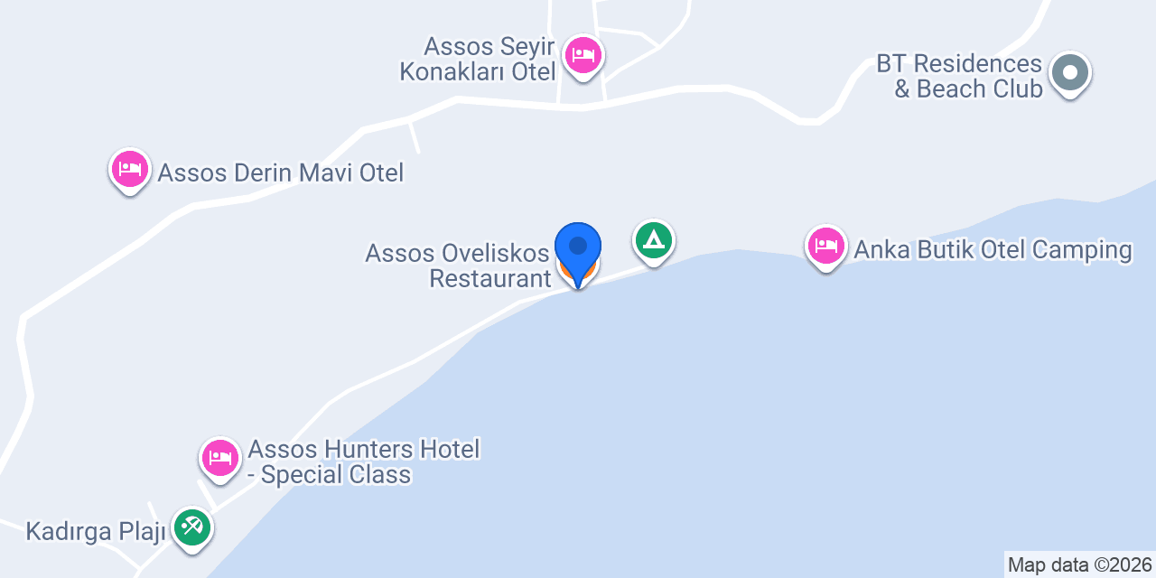 Assos Oveliskos Restaurant konumu