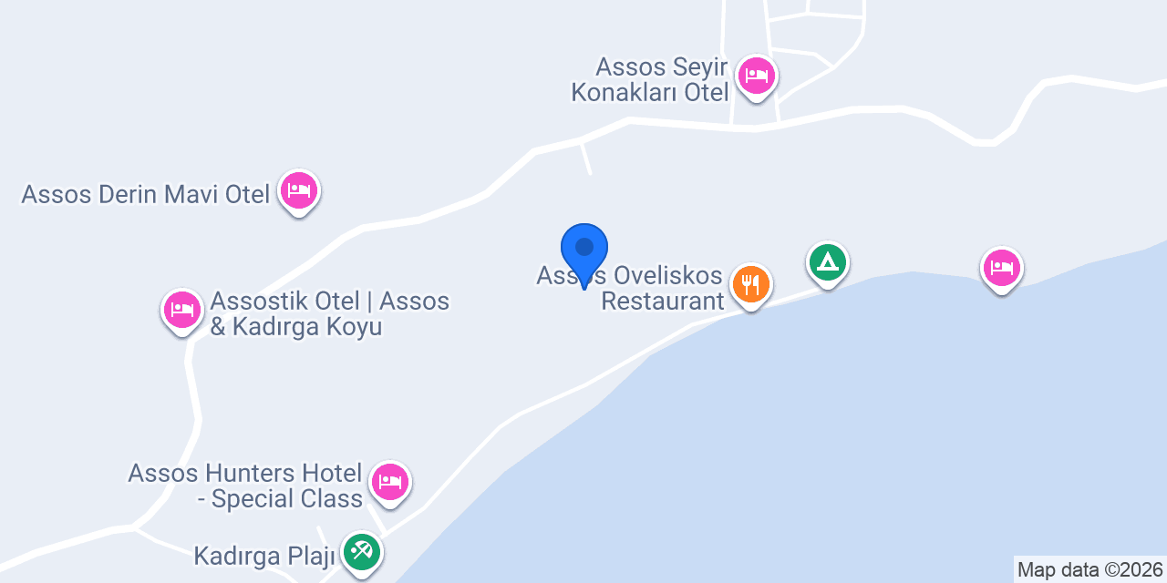 Assos Baykuş kamp&karavan konaklama konumu
