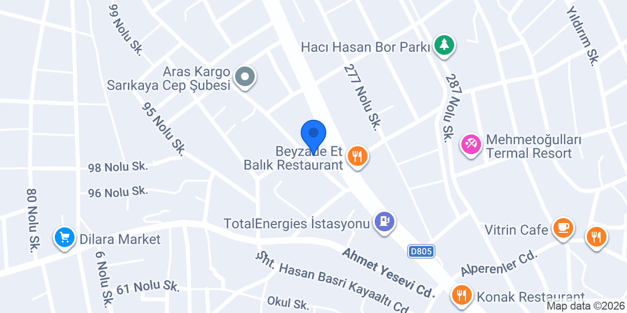 Sarıkaya çiçek evi konumu