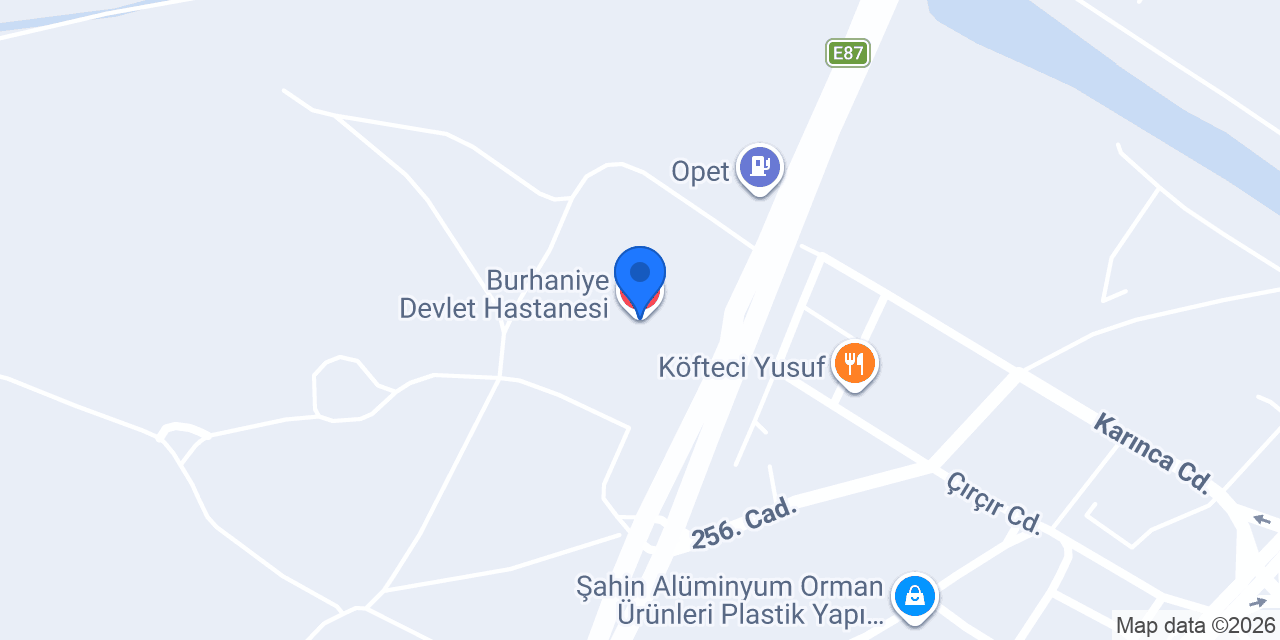 Burhaniye Devlet Hastanesi konumu