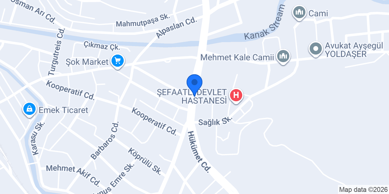 Şefaatli Belediyesi konumu