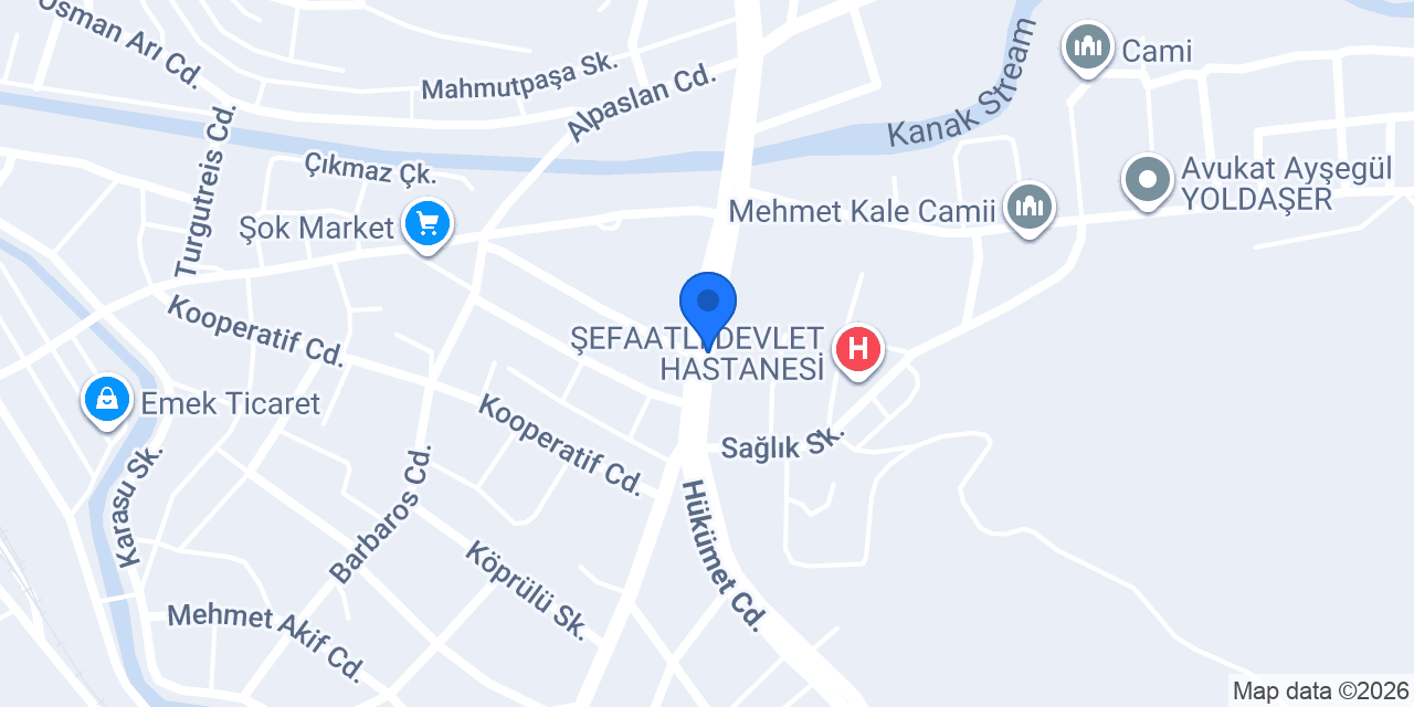 Şefaatli Hukuk Bürosu - Av. Enis Behiç Koçak konumu