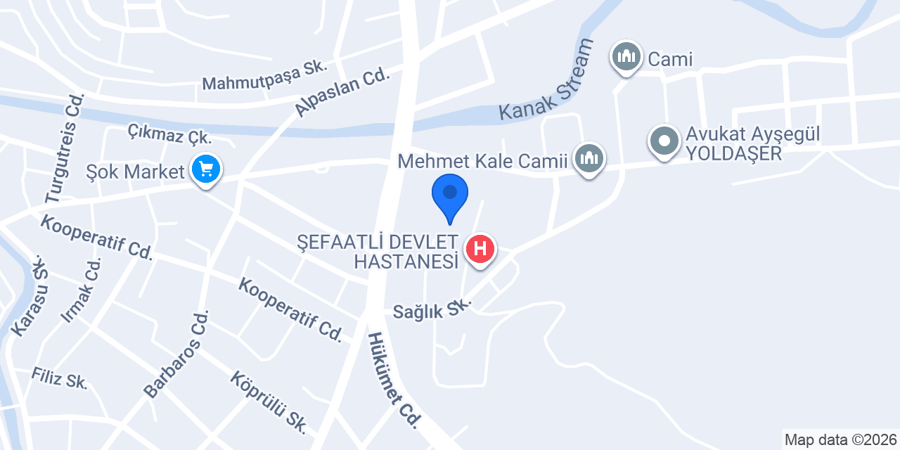 Şefaatli İmam Hatip Ortaokulu konumu