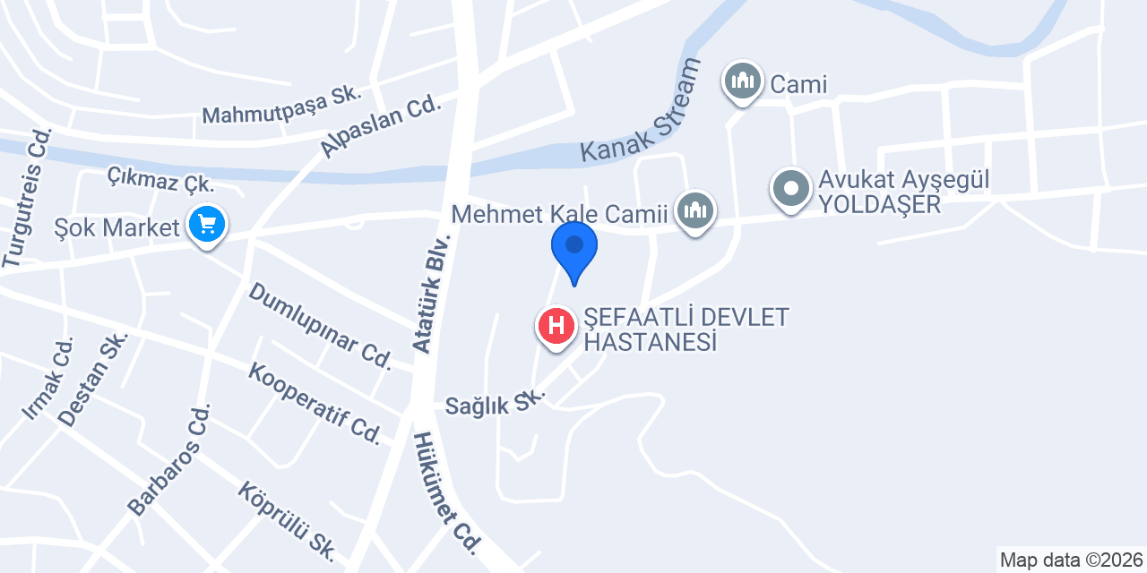 Şefaatli 1 Nolu Aile Sağlık Mrk. konumu