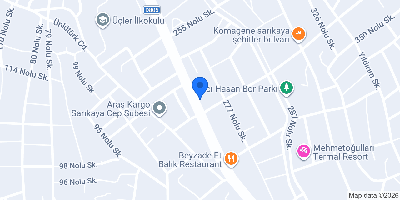 Koza Asansör konumu