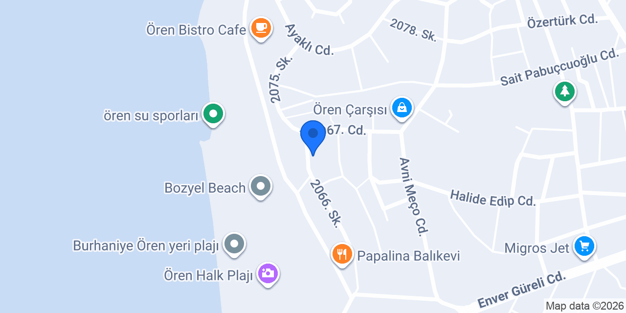 İda Maya Pansiyon Ören konumu