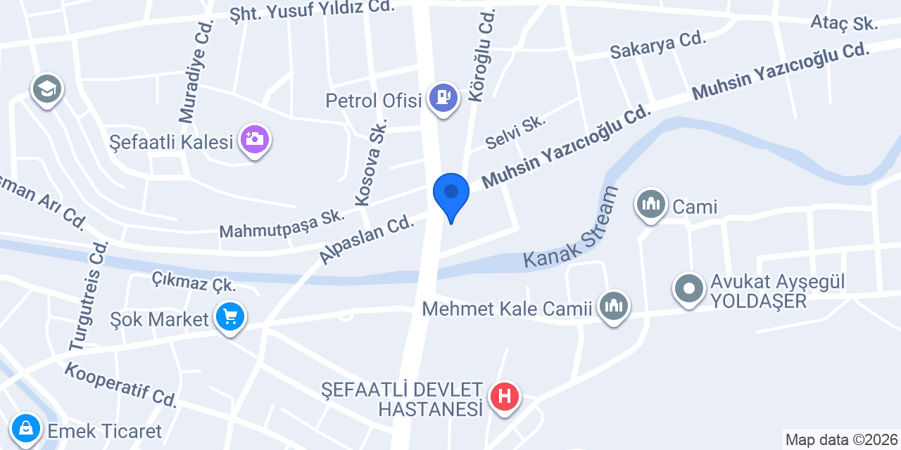 Şefaatli konumu