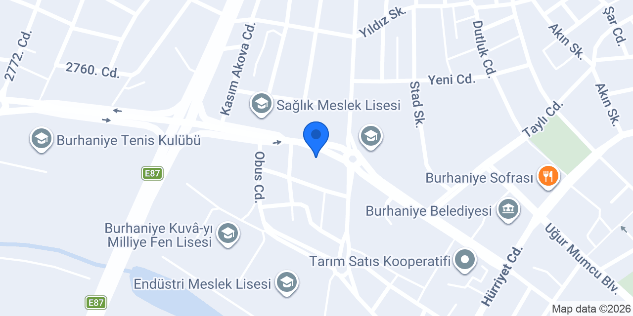 BURHANİYE YAPI DÜNYAM İNŞAAT SAN TİC LTD ŞTİ konumu