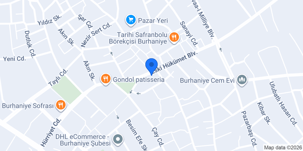 Pabucçuoğlu Sigorta Arc. Hiz. konumu