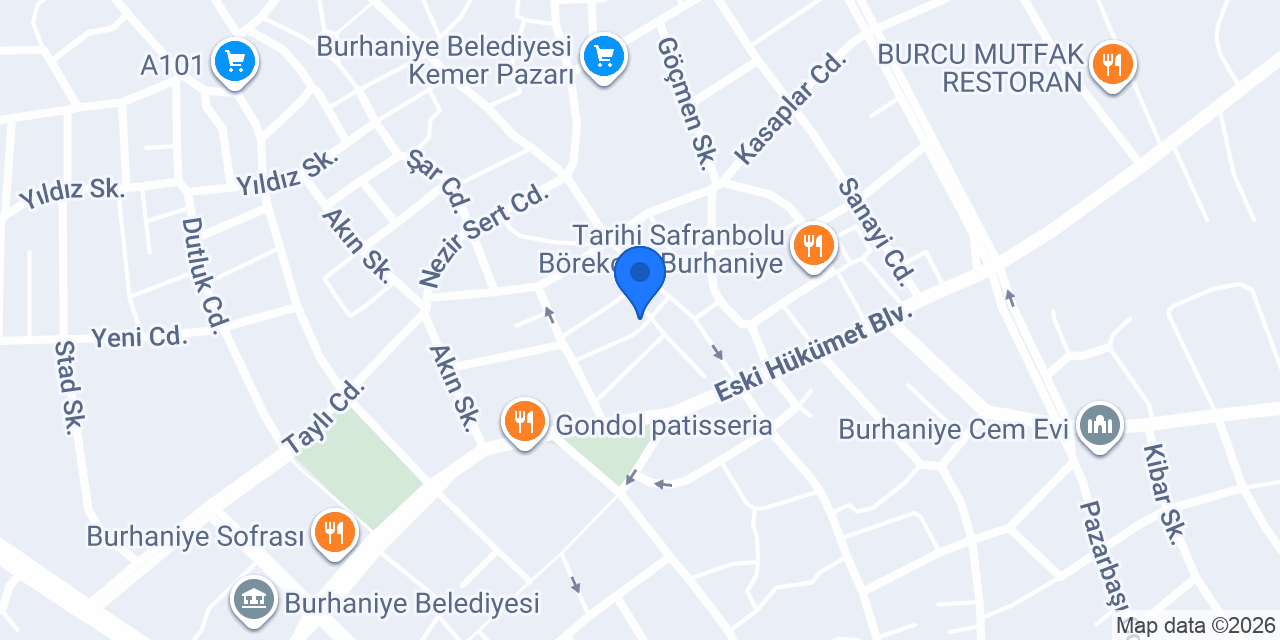 Şen Antep Baklava konumu