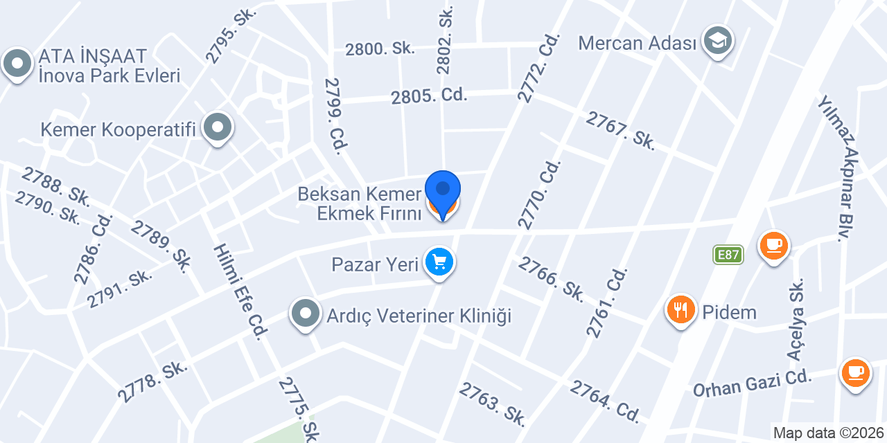 Beksan Kemer Ekmek Fırını konumu