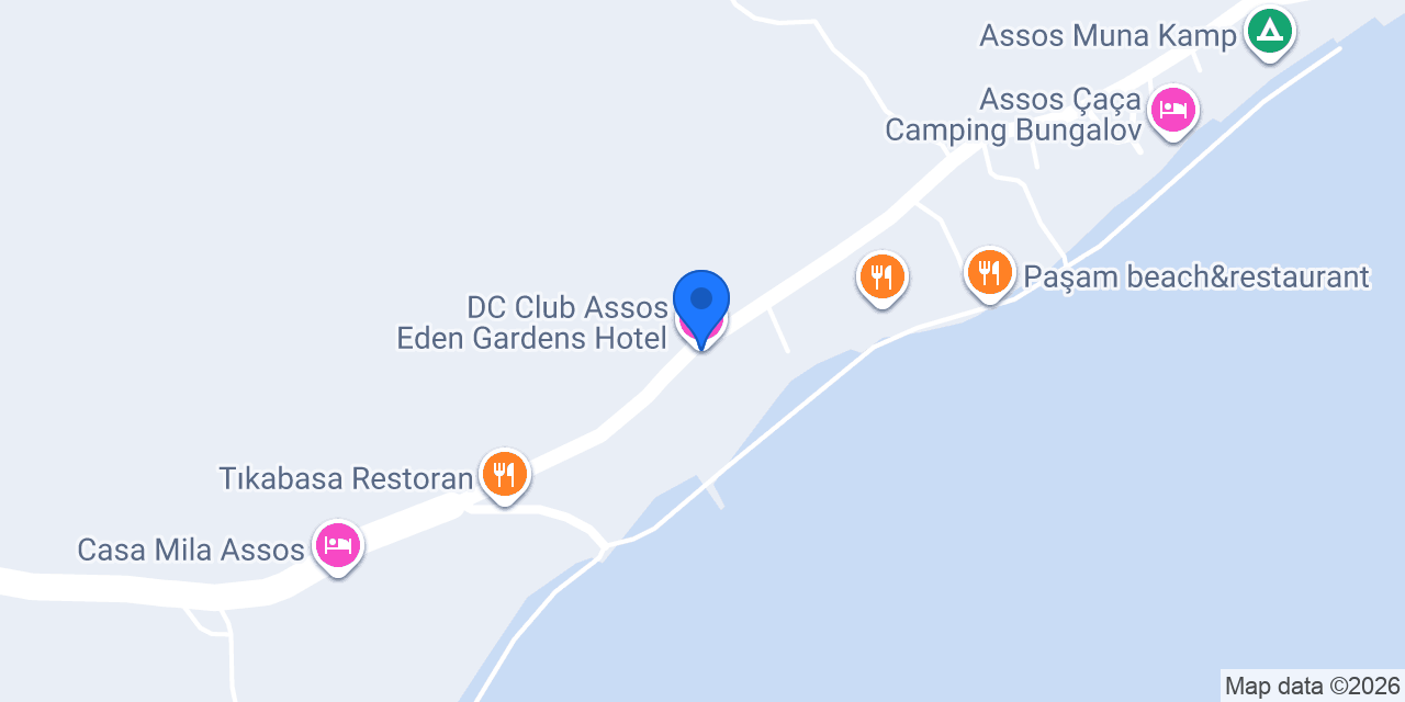 DC Club Assos Eden Gardens Hotel konumu