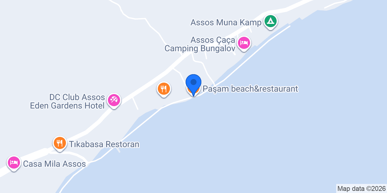 Paşam beach&restaurant konumu
