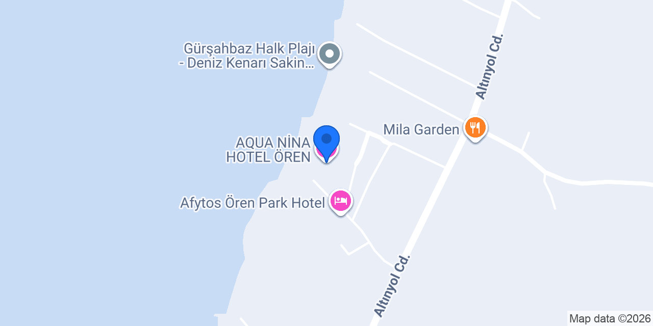 AQUA NİNA HOTEL ÖREN konumu