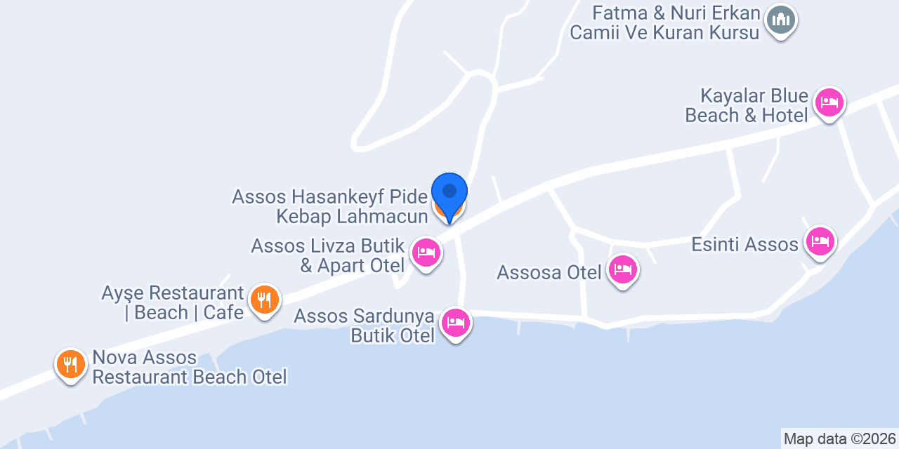 Assos Hasankeyf Pide Kebap Lahmacun konumu
