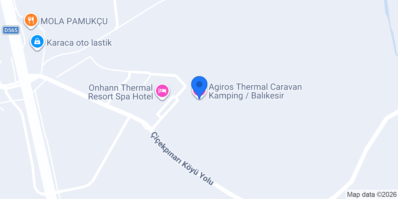 Agiros Thermal Caravan Kamping / Balıkesir konumu