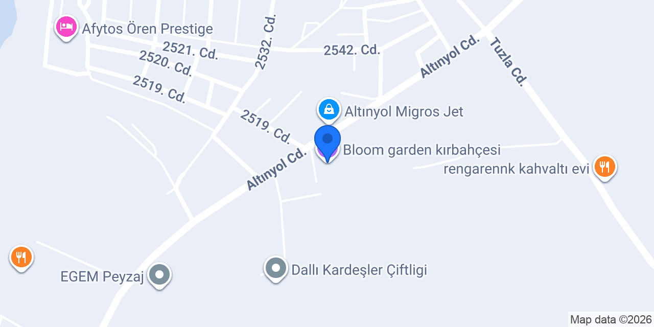 Bloom garden kırbahçesi konumu