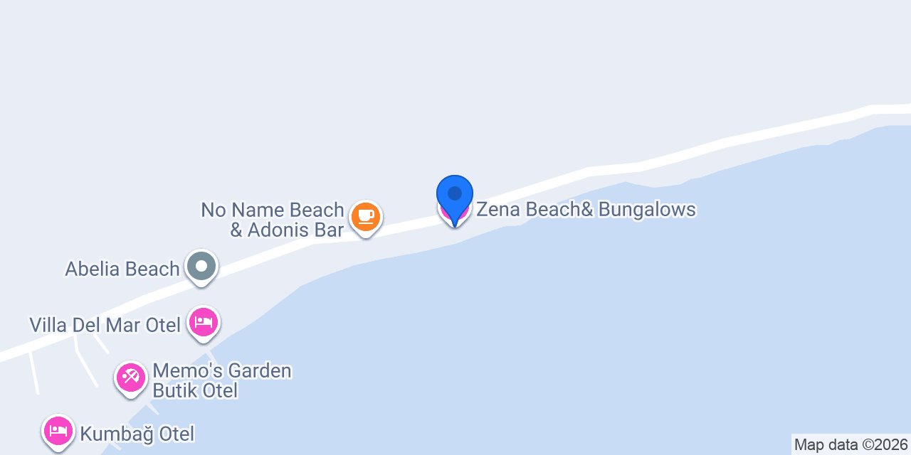 Zena Beach& Bungalows konumu