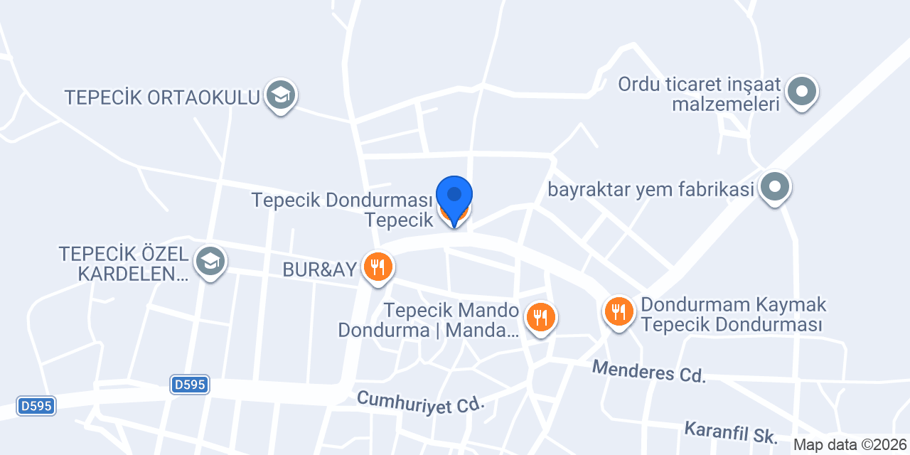 Tepecik Dondurması Tepecik konumu