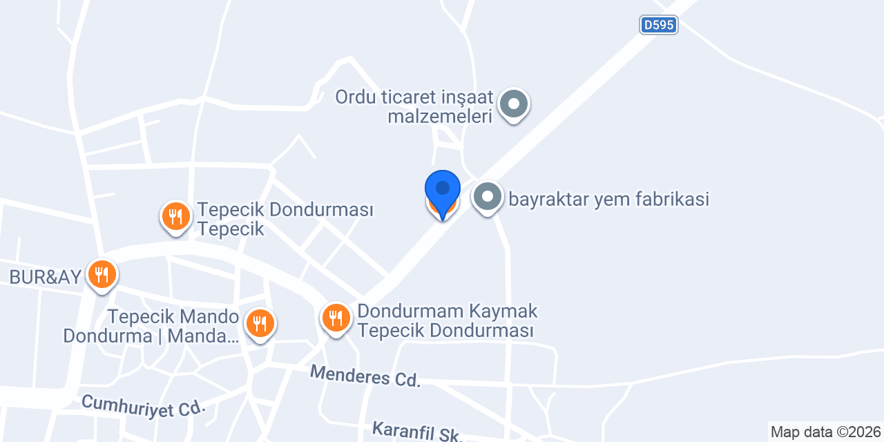 Tepecik Manda Dondurma konumu
