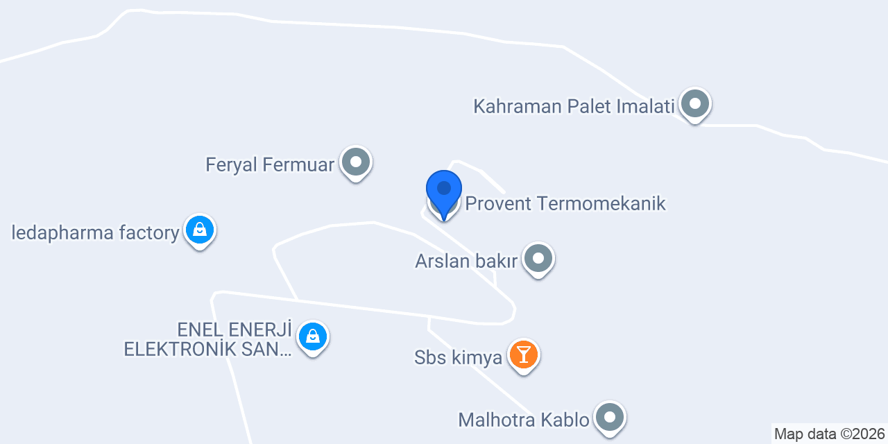 Provent Termomekanik konumu