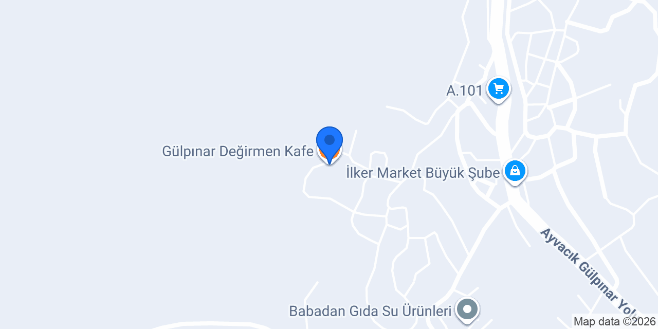 Gülpınar Değirmen Kafe konumu