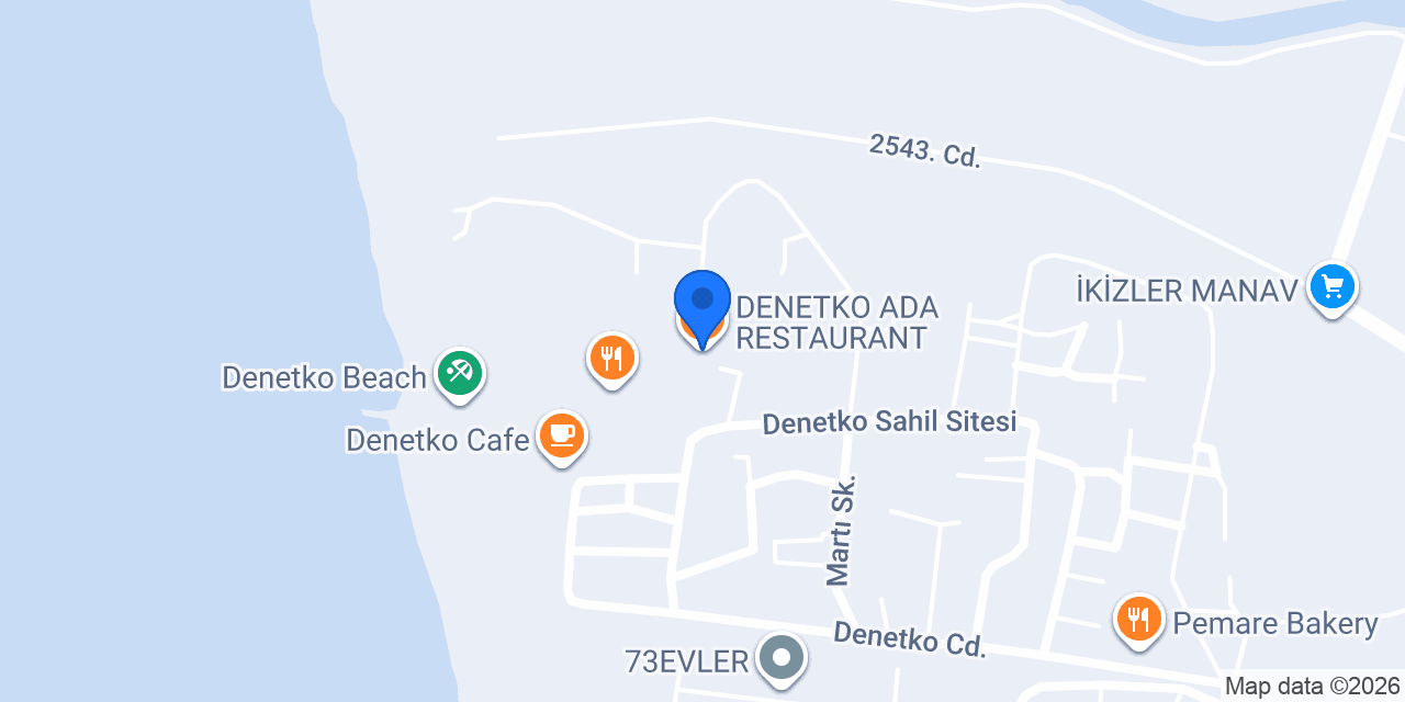 DENETKO ADA RESTAURANT konumu