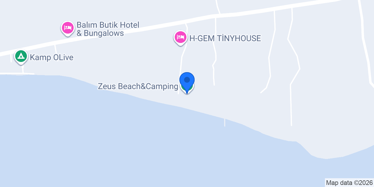 Zeus Beach&Camping konumu