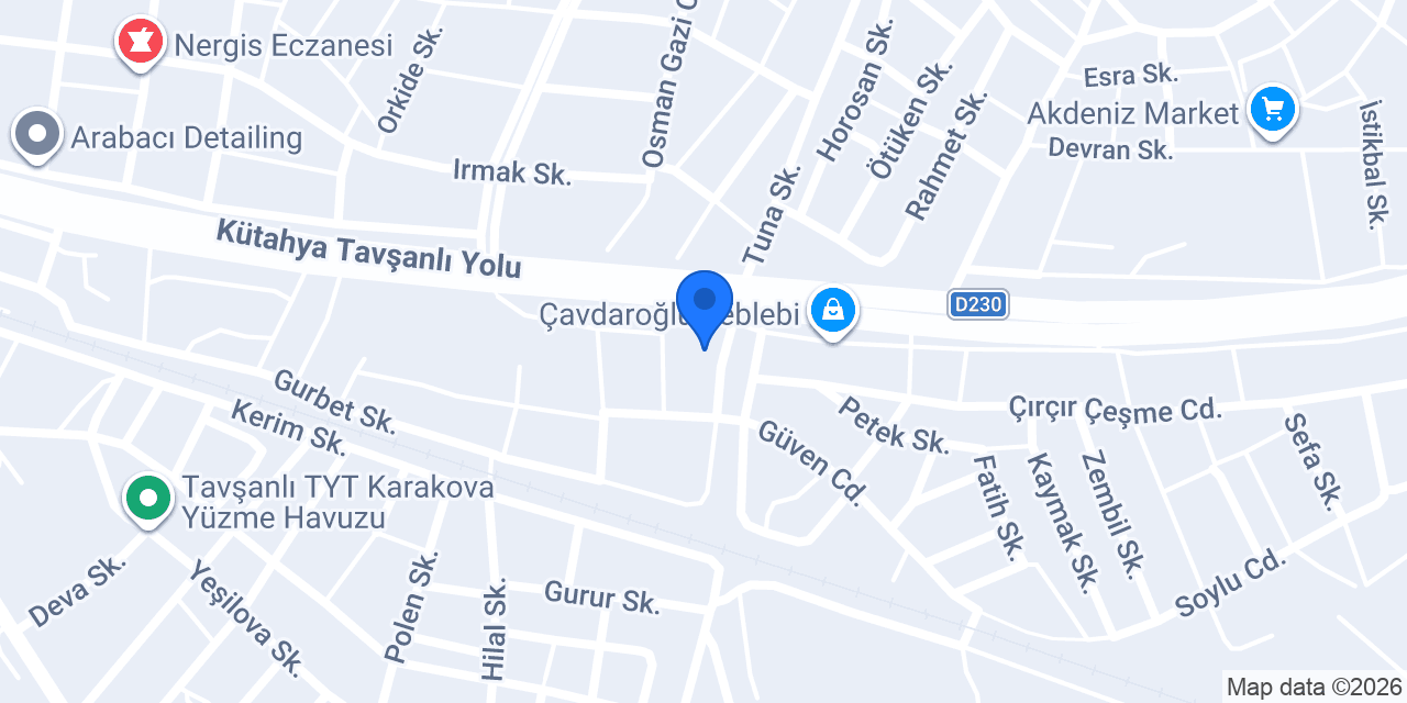 Tavşanlı Adliyesi konumu