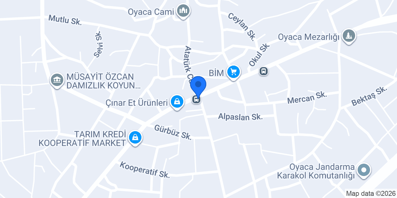 Oyaca Yeşilçam Muhtarlığı konumu