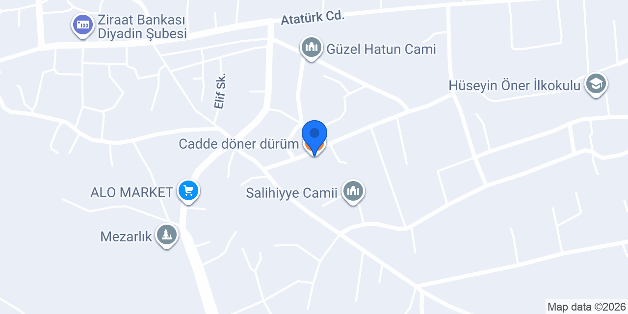 Cadde döner dürüm konumu