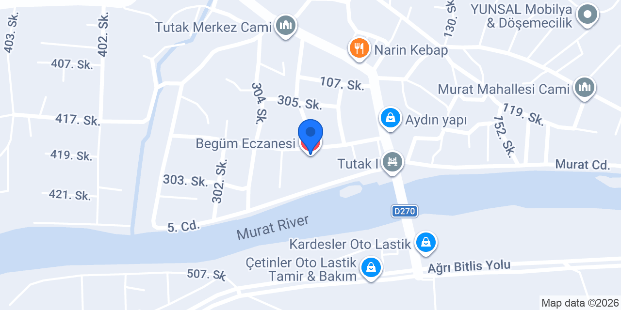 Begüm Eczanesi konumu