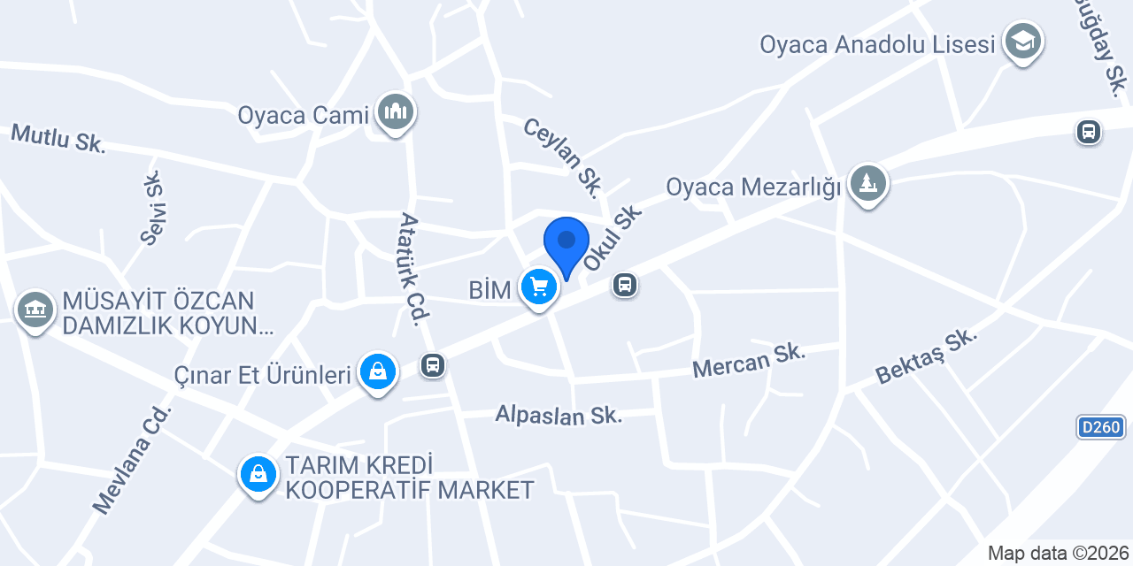 Oyaca Eczanesi konumu